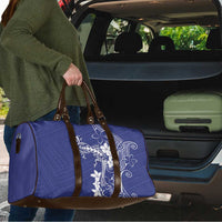 Blue Hawaii Travel Bag Hammerhead Shark Tattoo Curve Polynesian - Polynesian Pride