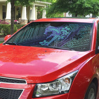 Purple Paradise Hawaii Auto Sun Shade Hammerhead Shark Tattoo Curve Polynesian - Polynesian Pride