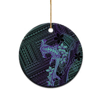 Purple Paradise Hawaii Ceramic Ornament Hammerhead Shark Tattoo Curve Polynesian - Polynesian Pride