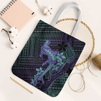 Purple Paradise Hawaii Tote Bag Hammerhead Shark Tattoo Curve Polynesian - Polynesian Pride