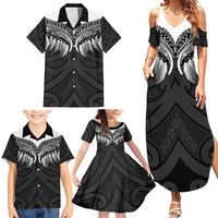 Poutama Korowai New Zealand Family Matching Summer Maxi Dress and Hawaiian Shirt Aotearoa Maori Tattoo LT14 - Polynesian Pride