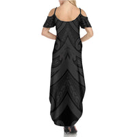 Poutama Korowai New Zealand Family Matching Summer Maxi Dress and Hawaiian Shirt Aotearoa Maori Tattoo LT14 - Polynesian Pride