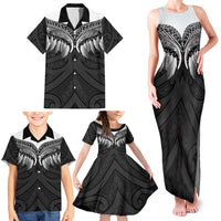 Poutama Korowai New Zealand Family Matching Tank Maxi Dress and Hawaiian Shirt Aotearoa Maori Tattoo LT14 - Polynesian Pride