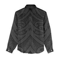 Poutama Korowai New Zealand Women Casual Shirt Aotearoa Maori Tattoo LT14 - Polynesian Pride