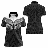Poutama Korowai New Zealand Women Polo Shirt Aotearoa Maori Tattoo LT14 - Polynesian Pride
