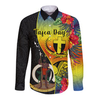 vanuatu-tafea-day-long-sleeve-button-shirt-coat-of-arms-mix-tropical-flowers