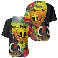 personalised-vanuatu-tafea-day-baseball-jersey-coat-of-arms-mix-tropical-flowers