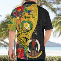 Personalised Vanuatu Torba Day Hawaiian Shirt Coat Of Arms Mix Tropical Flowers LT14 - Polynesian Pride