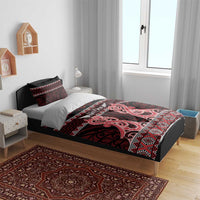 Kia Ora New Zealand Bedding Set Maori Language Week Whero Taniko Motif - Polynesian Pride