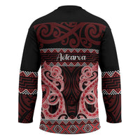 Kia Ora New Zealand Hockey Jersey Maori Language Week Whero Taniko Motif - Polynesian Pride