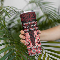 Kia Ora New Zealand Skinny Tumbler Maori Language Week Whero Taniko Motif LT14 - Polynesian Pride