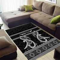 Kia Ora New Zealand Area Rug Maori Language Week Pango Taniko Motif LT14 - Polynesian Pride