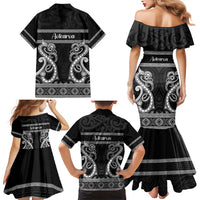 Kia Ora New Zealand Family Matching Mermaid Dress and Hawaiian Shirt Maori Language Week Pango Taniko Motif LT14 - Polynesian Pride