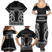 Kia Ora New Zealand Family Matching Summer Maxi Dress and Hawaiian Shirt Maori Language Week Pango Taniko Motif LT14 - Polynesian Pride