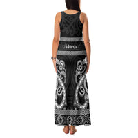 Kia Ora New Zealand Family Matching Tank Maxi Dress and Hawaiian Shirt Maori Language Week Pango Taniko Motif LT14 - Polynesian Pride