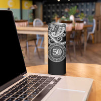 Kia Kaha Te Reo Maori New Zealand Skinny Tumbler 50th Anniversary Ake Ake Ake LT14 - Polynesian Pride
