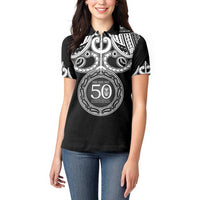 Kia Kaha Te Reo Maori New Zealand Women Polo Shirt 50th Anniversary Ake Ake Ake LT14 - Polynesian Pride