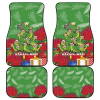 Kakapo New Zealand Christmas Car Mats Meri Kirihimete Pohutukawa - Green Color LT14 - Polynesian Pride