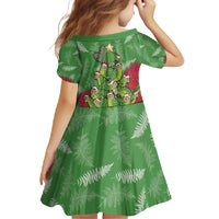 Kakapo New Zealand Christmas Family Matching Mermaid Dress and Hawaiian Shirt Meri Kirihimete Pohutukawa - Green Color LT14 - Polynesian Pride