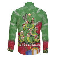 Kakapo New Zealand Christmas Family Matching Puletasi and Hawaiian Shirt Meri Kirihimete Pohutukawa - Green Color LT14 - Polynesian Pride