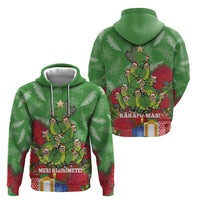 Kakapo New Zealand Christmas Hoodie Meri Kirihimete Pohutukawa - Green Color LT14 - Polynesian Pride