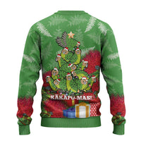 Kakapo New Zealand Christmas Ugly Christmas Sweater Meri Kirihimete Pohutukawa - Green Color LT14 - Polynesian Pride