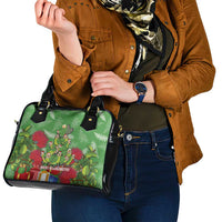 Kakapo New Zealand Christmas Shoulder Handbag Meri Kirihimete Pohutukawa - Green Color LT14 - Polynesian Pride