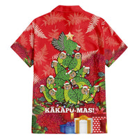 Kakapo New Zealand Christmas Family Matching Puletasi and Hawaiian Shirt Meri Kirihimete Pohutukawa - Red Color LT14 - Polynesian Pride