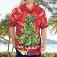 Kakapo New Zealand Christmas Hawaiian Shirt Meri Kirihimete Pohutukawa - Red Color LT14 - Polynesian Pride