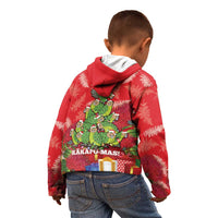 Kakapo New Zealand Christmas Kid Hoodie Meri Kirihimete Pohutukawa - Red Color LT14 - Polynesian Pride
