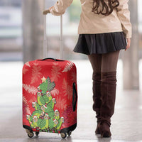 Kakapo New Zealand Christmas Luggage Cover Meri Kirihimete Pohutukawa - Red Color LT14 - Polynesian Pride
