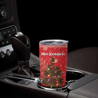 Kiwi New Zealand Christmas Tumbler Cup Meri Kirihimete Silver Fern - Red Color LT14 - Polynesian Pride