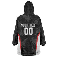 Custom New Zealand Silver Fern Softball Wearable Blanket Hoodie Go Aotearoa