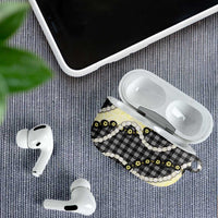 Black Palaka Hawaii AirPods Case Kukui Nut Pikake Lei Hawaiian Tapa Pattern - Polynesian Pride