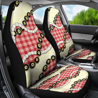Red Palaka Hawaii Car Seat Cover Kukui Nut Pikake Lei Hawaiian Tapa Pattern LT14 - Polynesian Pride