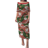 Cowboy Hawaii Mele Kalikimaka Family Matching Puletasi and Hawaiian Shirt Paniolo Kukui Nut Pikake Lei Red Version LT14 Mom's Dress Red - Polynesian Pride