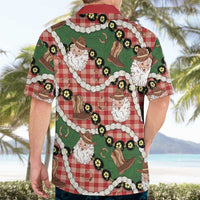 Cowboy Hawaii Mele Kalikimaka Hawaiian Shirt Paniolo Kukui Nut Pikake Lei Red Version - Polynesian Pride