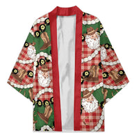 Cowboy Hawaii Mele Kalikimaka Kimono Paniolo Kukui Nut Pikake Lei Red Version LT14 Unisex Red - Polynesian Pride