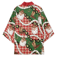 Cowboy Hawaii Mele Kalikimaka Kimono Paniolo Kukui Nut Pikake Lei Red Version LT14 - Polynesian Pride