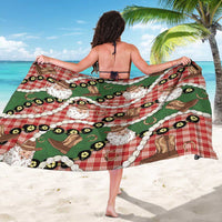 Cowboy Hawaii Mele Kalikimaka Sarong Paniolo Kukui Nut Pikake Lei Red Version LT14 - Polynesian Pride