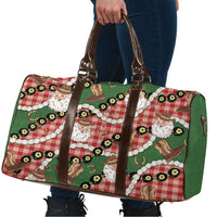 Cowboy Hawaii Mele Kalikimaka Travel Bag Paniolo Kukui Nut Pikake Lei Red Version - Polynesian Pride