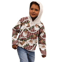Cowboy Hawaii Mele Kalikimaka Kid Hoodie Paniolo Kukui Nut Pikake Lei Burgundy Version LT14 - Polynesian Pride