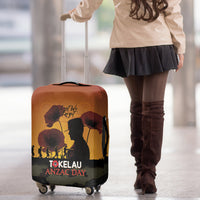 Tokelau ANZAC Day Luggage Cover Camouflage With Poppies Lest We Forget LT14 - Polynesian Pride