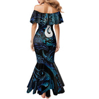 Hei Matau New Zealand Matariki Family Matching Mermaid Dress and Hawaiian Shirt NZ Fish Hook Maori Art LT14 - Polynesian Pride