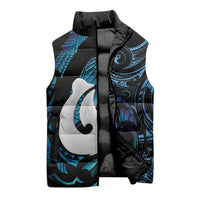 Hei Matau New Zealand Matariki Sleeveless Puffer Jacket NZ Fish Hook Maori Art