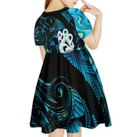 Manaia New Zealand Matariki Kid Short Sleeve Dress NZ Paua Shell Maori Art