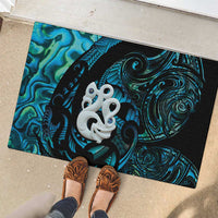 Manaia New Zealand Matariki Rubber Doormat NZ Paua Shell Maori Art