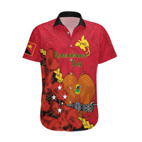 Polynesian Pride Remembrance Day PNG Hawaiian Shirt Papua New Guinea We Will Remember Them LT14 Red - Polynesian Pride