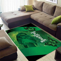 World Mental Health Awareness Month Area Rug Warriors Brave Strong Galaxy Vibes