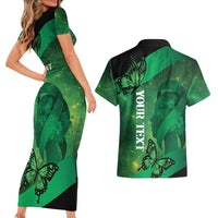 Personalised World Mental Health Awareness Month Couples Matching Short Sleeve Bodycon Dress and Hawaiian Shirt Warriors Brave Strong Galaxy Vibes LT14 - Polynesian Pride